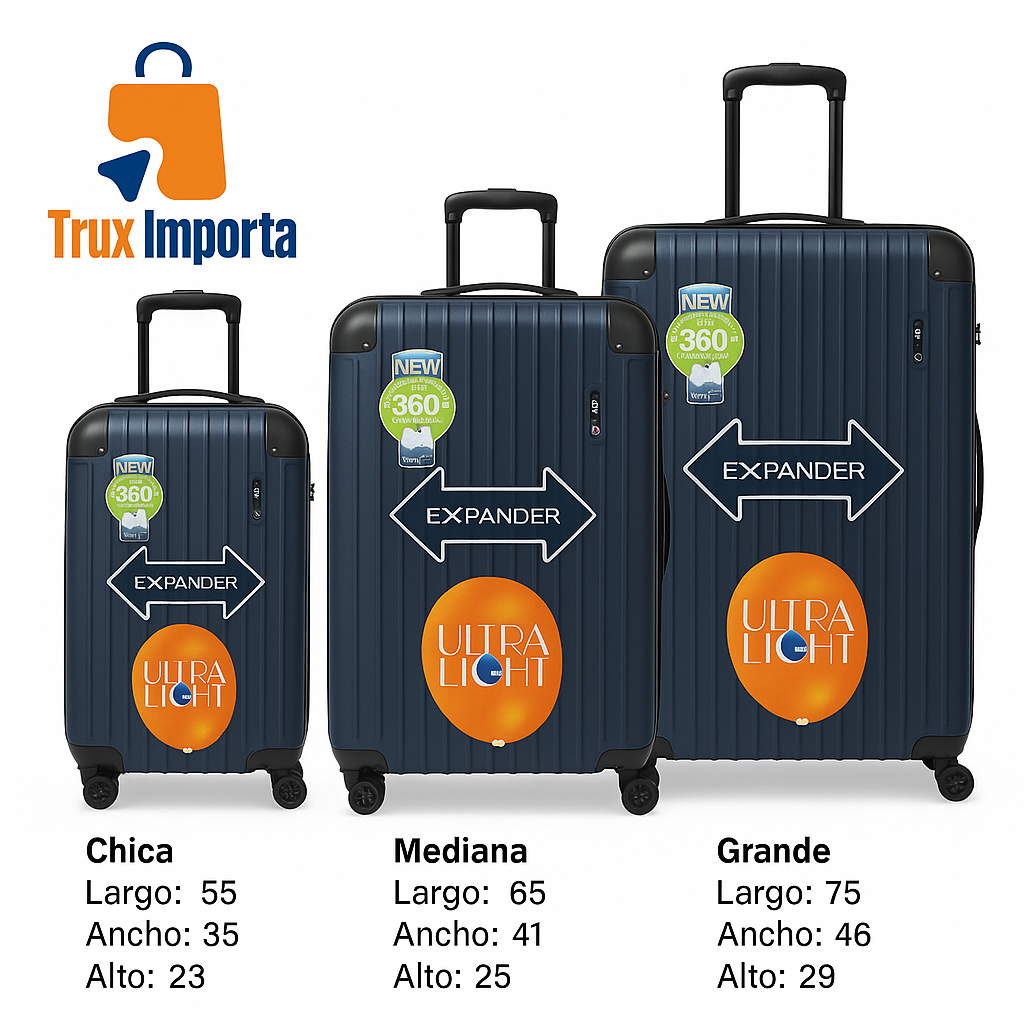 Maleta Chica de viaje Azul Cross de policarbonato