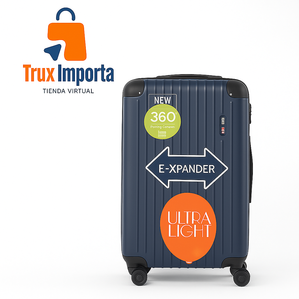 Maleta Mediana de viaje Azul Cross de policarbonato