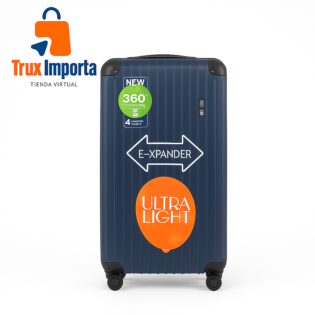 Maleta Grande de viaje Azul Cross de policarbonato